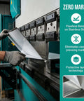 Urethane Die Protection Film For Press Brake Guards, Scratch And Dent Shield For Metal Forming Dies being applied in industrial setting