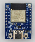 Top view of an ESP32 C3 Development Board With USB C WiFi Bluetooth RGB LED GPIO And I2C For DIY Electronics Smart Home Setup And IoT Projects.