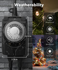 Tough As Nails 24 Hour Mechanical Outdoor Plug In Timer Waterproof Heavy Duty Weatherproof Dual Outlet 4 Pack features a weatherproof design.