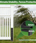 Tough As Nails 4 Pack Fence Post Repair Kit With 8mm Double Layer Anchors For Wood Backyard Fences showing a sturdy bracket to secure a fence post.