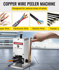 Portable Manual Wire Stripping Machine With Hand Crank For Scrap Copper Recycling 0.06 to 0.98 Inch Wires in use outdoors