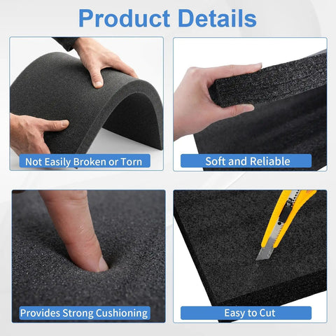Top Shelf Polyethylene Foam Sheets 3 Pack Case Inserts For Moving And Storage Soft Protective Cushioning Smooth Fit No Sweat Gotta Stock These Everyday Essentials, showing durability and cushioning.