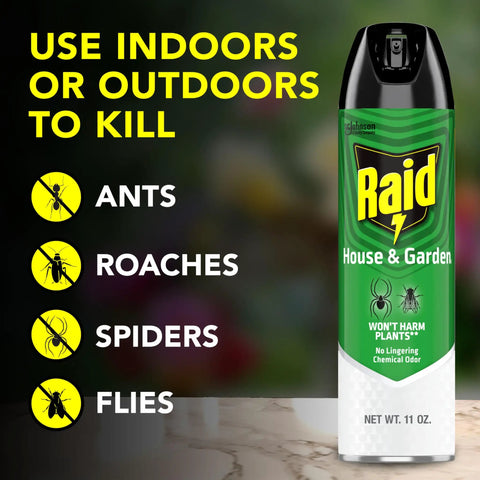 House And Garden Insect Killer Spray That Kills Ants Roaches And Spiders Indoor And Outdoor Use Won't Harm Plants 11 Ounce Bottle