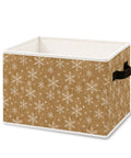 Pretty Dang Handy Foldable Storage Bins With Reinforced Handles Keep Your Space Knockout Clean And Clutter Free Packs A Cool Winter Snowflake Vibe - 10.6x10.6x14.2 inch cotton organizer.