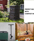 Heavy Duty Compost Stirring Tool 33.4 Inch Turning Bar For Outdoor Compost Tumbler Bins Manual Aerator in garden settings