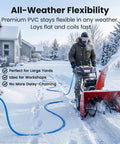 Rock Solid 100 Foot 14 Gauge Extension Cord 14/3 SJEOW Heavy Duty Outdoor Power Cable Weather Resistant Grounded used with snowblower.
