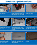 Installation steps for Twinkle And Sound Activated Fiber Optic Star Ceiling Kit For Cars And Indoor Spaces, 150 strands.