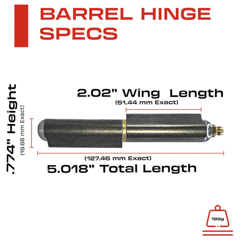 5 Inch Weldable Bullet Hinge Heavy Duty Teardrop Barrel Hinge With Grease Zerks For Smooth Daily Use Weld On Gate Grill And Smoker Hinge dimensions diagram showing sizes and specifications.