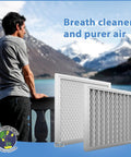 Premium Heavy Duty Electrostatic Washable Permanent Furnace Filter For A C Systems with sturdy silver frame and mountain view