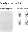 IP67 Weatherproof Junction Box Plastic Enclosure kit with mounting plate and wall brackets for outdoor electrical projects.