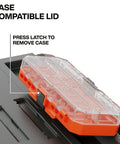 Close-up of MODbox Medium Deep Tool Box With Beefy Heavy Duty Organizer Removable Tray Water And Debris Resistant Stackable Module