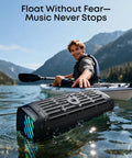 Compact Outdoor Speaker With Floating Playback Stays Upright In Waves IP68 Waterproof Saltwater Resistant 50W Portable Bluetooth