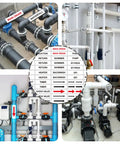 Heavy Duty Pool Equipment Labels And Valve Stickers For Spa Plumbing 560 Piece Kit with marked valve locations on pipes.