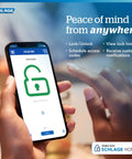 Rock Solid Smart WiFi Lock For Front Door Keyless Entry Deadbolt Works With Apple Watch Unlock Built In WiFi Hassle Free App Control Easy Install Alexa And Home Kit Ready Satin Nickel Pack Of Four displayed on smartphone app