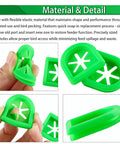 Get Fresh Feeds With These FlexPort Compatible Replacement Parts For Perky Pet 334-1S R Squirrel Proof Bird Feeder green elastic feeding ports