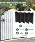 Image showing Six Inch Double Action Spring Hinges Self Closing For Cafe Saloon Pub Swinging Doors 201 Stainless Steel Includes Pins And Screws Four Pack Built Tough With Smooth Operation And Easy Install.