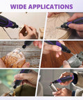 Tough As Nails Multi Speed Mini Electric Angle Grinder With 82 Piece Bit Set for various crafting applications on wood and metal.