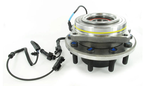 Heavy Duty Front Wheel Hub And Bearing Assembly For Ford Trucks 4x4 10 Lug with wiring, detailed close-up view.