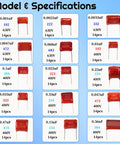 Premium Metallized Polypropylene Film DC Capacitor Kit With Hella Versatile CBB22 Assortment showing various CBB22 capacitors specifications.