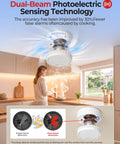 Hella Smart Smoke Detector With Matter Thread Protocol Integrated Temp And Humidity Gauge Plays Nice With Alexa Google Home And SmartThings hovering above kitchen, showcasing dual-beam detection.