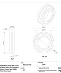 Killer Strength 22211 E Spherical Roller Bearing dimensions showing 55mm bore and 100mm OD with steel cage design.