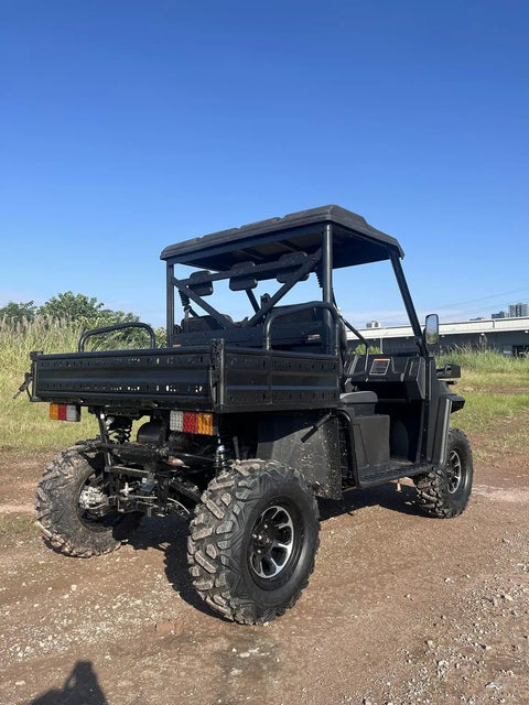 Rear view of 1000cc UTV Customizable Utility Vehicle for OEM and Commercial Projects, A True Workhorse With Heavy Duty All Terrain Capability
