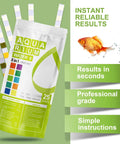 8 In 1 Aquarium Water Test Strips Checks Ph Ammonia Nitrite Chlorine Hardness And Alkalinity In Seconds With 25 Fast Sheets in packaging.