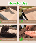 Heavy Duty Biodegradable Paper Weed Barrier 4 X 100 Ft Landscape Fabric Rolls For Garden Beds And Lawns Eco Friendly Ground Cover Mulch Durable And Tear Resistant installation instructions