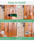 Installation steps for 2-Pack Stainless Steel Flush Ring Pull Handles 2.56 x 1.18 Inch Recessed Door Pulls with screws