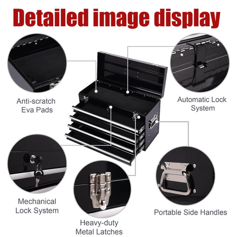 Rock Solid 21 Inch Freestanding Storage Cabinet featuring smooth ball bearing slides, showcasing anti-scratch EVA pads and locking system.