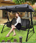 Heavy Duty Patio Swing Canopy Replacement For 3 Seat Outdoor Porch Swing Built Tough Waterproof Windproof Anti UV Shield Hammock Top Cover Garden Furniture Outdoors Large, patio setup