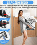 Heavy Duty Self Closing Saloon Door Hinges 4 Pack Black Large 304 Stainless Steel Dual Swing showing self-closing mechanism design.