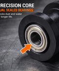Dual Pack Chain Roller Tensioner And 8mm 10mm Pulley Wheels Universal Fit For Motorcycle Atv Pit Bike Rubber Metal Guide with precision sealed bearing view.