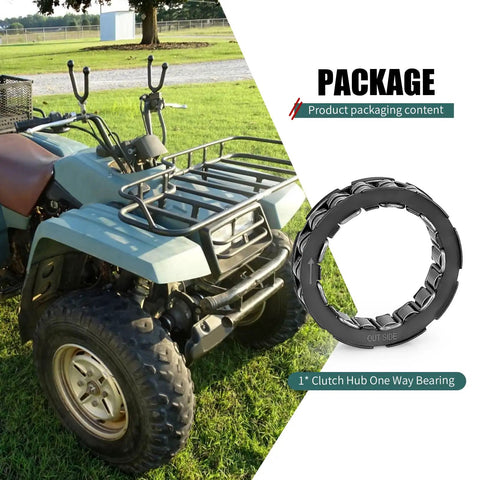 Bombproof Clutch Hub One Way Bearing Fits Yamaha Big Bear Kodiak Grizzly Rhino Wolverine Viking aftermarket part for ATVs.