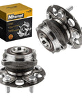 Heavy Duty Pair Of Front Wheel Hub Bearing Assemblies For Honda Crv And Crosstour, showing detailed views and packaging.