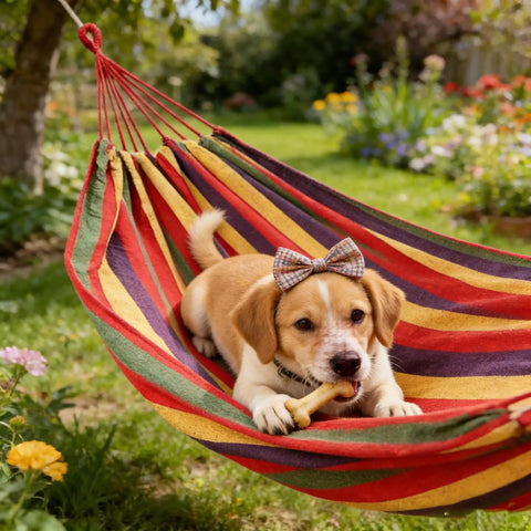 Canvas Hammock With Durable Comfort For Patio Yard Garden Backyard And Travel Portable And Easy Setup With Carrying Bag Included