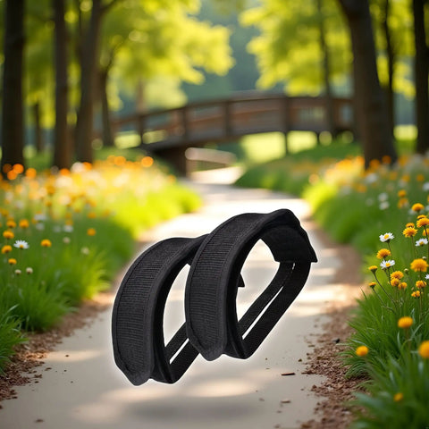 Adjustable Pedal Straps For Cycling Universal Toe Clip Straps For Fixed Gear And Kids Bikes Secure Foot Straps Set Of 2 in park