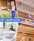 Half Inch Poly PPSU Barb Crimp PEX Fittings Set shown used in garden, bathroom, and construction, 30 pieces including 10 elbows, straights, tees