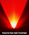 Red Light Flashlight With Red Lens Filter, Single Mode LED Torch For Night Observing Astronomy Aviation Beach Safety