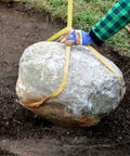 Lifting rock with 2 Pack 10 Foot Long Lifting Slings 2 Inch Wide Heavy Duty Nylon Web Slings With Flat Eye Ends For Hoist Tow Winch Truck Boat And ATV 10000 Pound Capacity Durable Nylon Low Stretch Abrasion Resistant