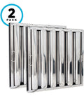High Efficiency Pro Grade Commercial Kitchen Hood Filter Pack Of 2 For Restaurant Range Hoods, Baffle Grease Filter Replacement