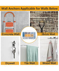 Drywall Anchor And Screw Kit Featuring 270 Anchors And 135 Screws Durable Carbon Steel Construction Applicable for Various Walls
