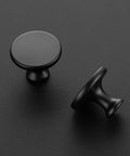 Ten Pack One And One Quarter Inch Matte Black Round Cabinet Knobs Zinc Solid Drawer Pulls For Cabinets Cupboards Dresser Closet And Bathroom Modern Hardware For Kitchen And Furniture Durable Rust Resistant