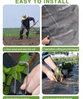Steps to install Heavy Duty Weed Barrier Landscape Fabric 6.5 Ft By 300 Ft Premium 3 Oz Geotextile Garden Fabric
