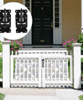 Rock Solid Heavy Duty Gate Hinges For Wood Or Pool Gates Built Tough From Rust Proof Stainless Steel with black finish.