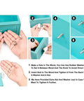 Image showing installation instructions for Level Up Your Digs With This Solid Green Ceramic Knob Set featuring smooth rounded corners.
