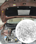 Open car hood with Beefy Internal Tooth Lock Washers and Heat Shield Clips Kit for Cars and Machinery Heavy Duty Iron shown in detail.
