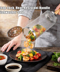 Two Pack Stainless Steel Grill Basket With Removable Beech Wood Handle for Vegetables, Shrimp, and Fish Portable Camping BBQ Grilling Net