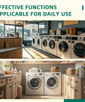 Washers in a laundry room illustrating effective daily use, featuring Heavy Duty Washer Suspension Rods Kit Wh16x26908 Wh16x26909.