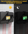 Huge Outdoor Electrical Box Waterproof 12 Inch X8 Inch X5 Inch Heavy Duty IP54 Weatherproof Extension Cord Cover With 8 Cable Entry For Power Strips Outlet Plugs And Holiday Lights Rain Protection That Will Kick Butt Black with luminous warning stickers on display.